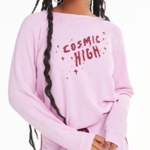 NEW Wildfox Cosmic High Pink Eclectic Sweatshirt